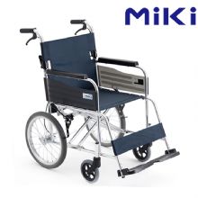 MIKI三貴手動輪椅車MPTC-46JL 藍(lán)色S-3重量11.5公斤，小型便攜，免充氣實心胎輪椅