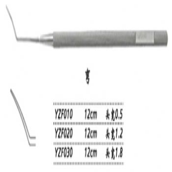 金鐘虹膜拉鉤YZF010 12cm 彎 頭寬0.5