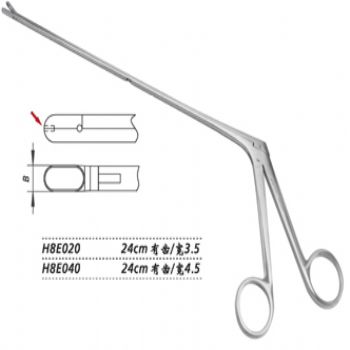 金鐘喉取樣鉗H8E040 24cm 有齒 寬4.5