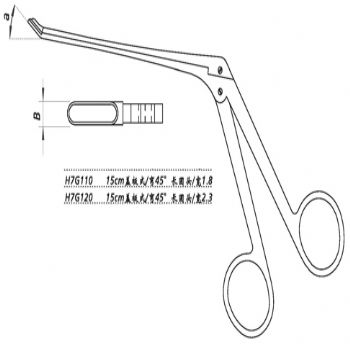 金鐘鼻咬切鉗H7G120 15cm 蓋板式 上彎45° 長(zhǎng)圓頭 寬2.3