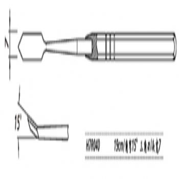 金鐘鼻中隔剝離器H7R040 19cm 角彎15° 三角刃 頭寬7