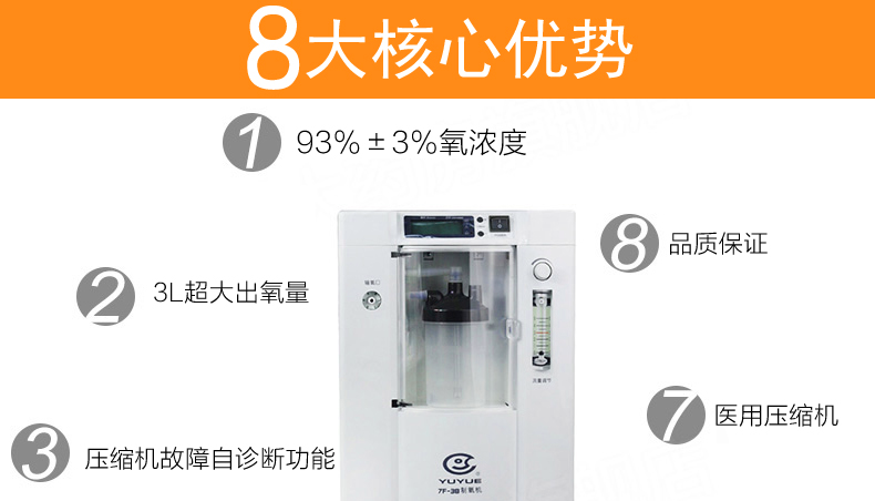 魚躍制氧機7F-3B 家用醫(yī)療老人吸氧機醫(yī)用氧氣機