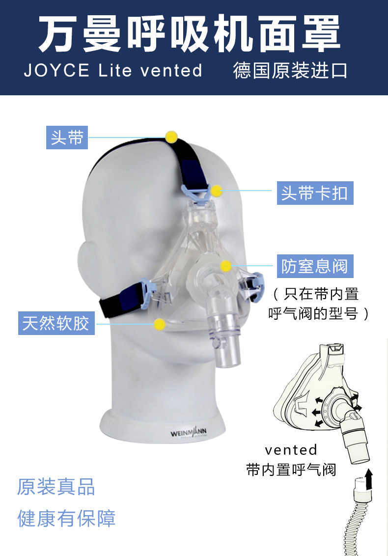 萬(wàn)曼呼吸機(jī) JOYCE Lite vented 呼吸面罩