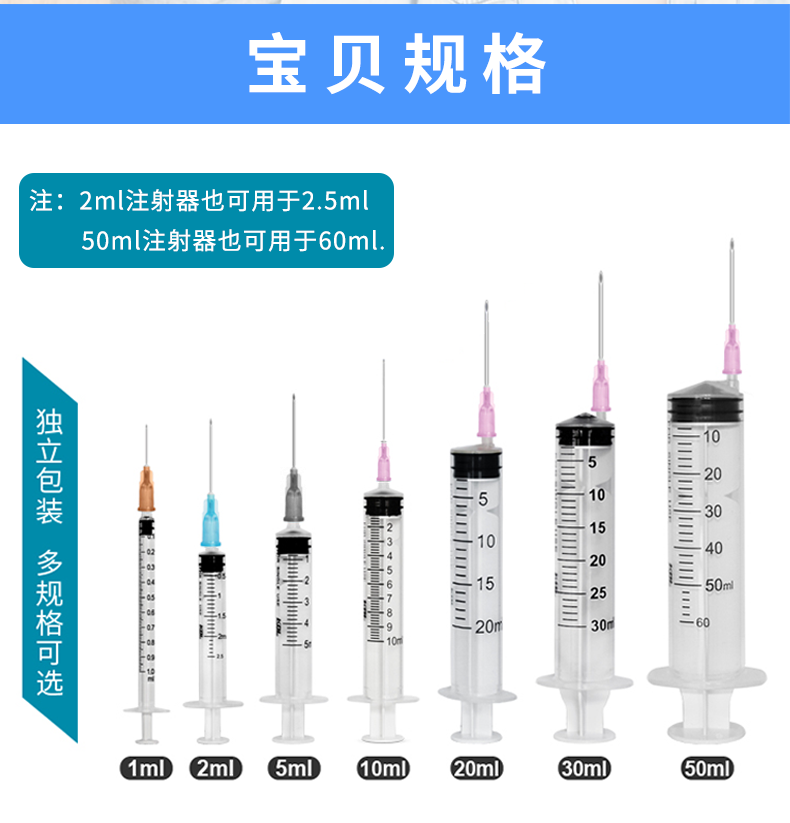 一次性使用無菌注射器 1ml 帶針